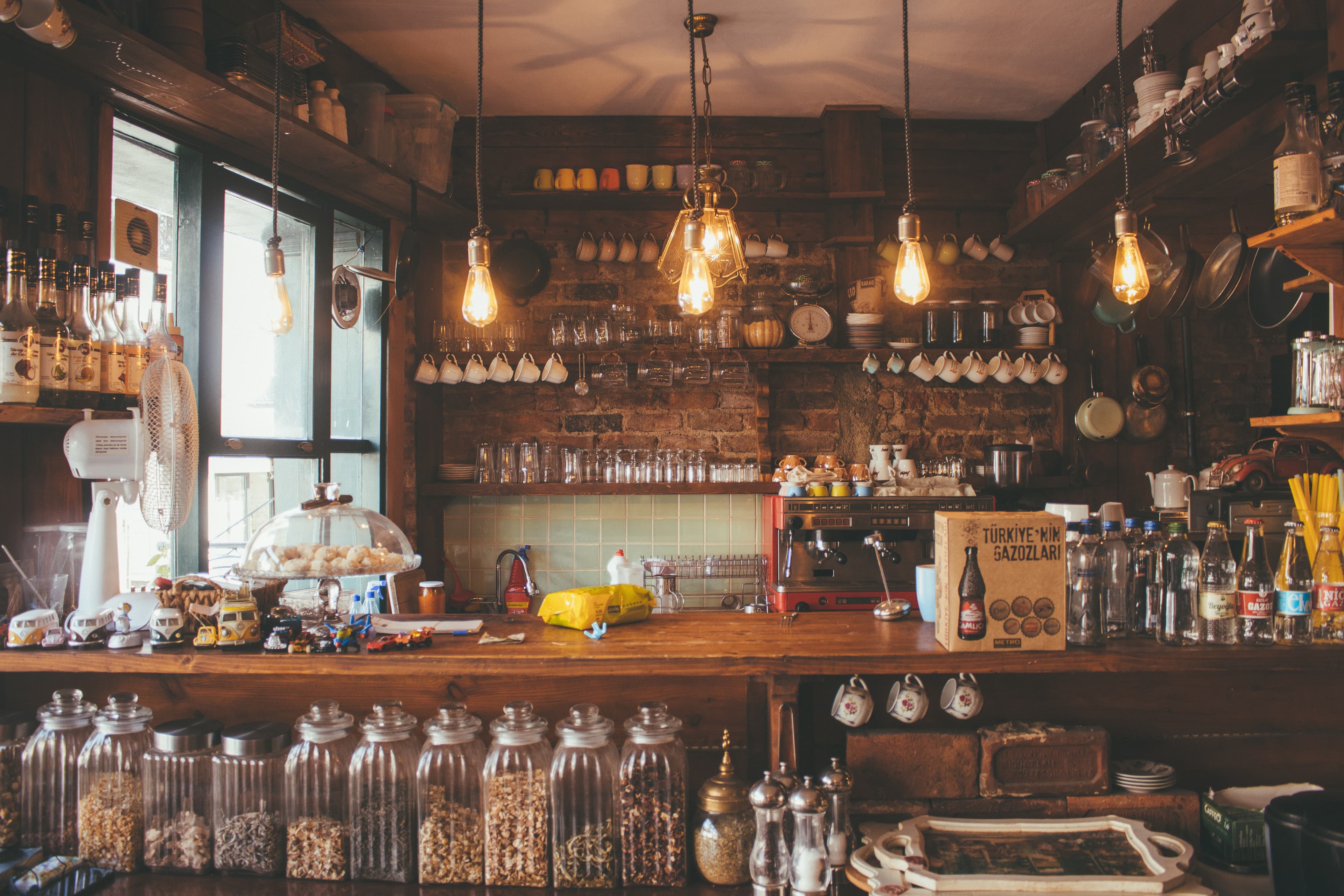 A lit workplace, the kind of premises a business electricity contract covers